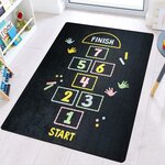 Tapis enfant Marelle 120 x 160 cm - Noir
