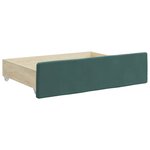 vidaXL Lit de jour avec gigogne et tiroirs vert foncé 90x200cm velours
