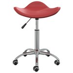 vidaXL Chaise pivotante à dîner Rouge bordeaux Similicuir