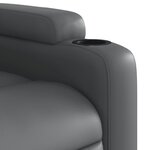 vidaXL Fauteuil inclinable électrique Gris Similicuir