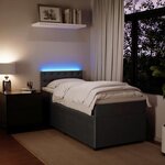 vidaXL Sommier à lattes de lit et matelas Gris foncé 90x190 cm Velours
