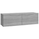 vidaXL Meubles TV muraux 4 Pièces sonoma gris 100x30x30 cm