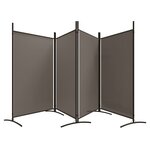 vidaXL Cloison de séparation 4 panneaux Anthracite 346x180 cm Tissu
