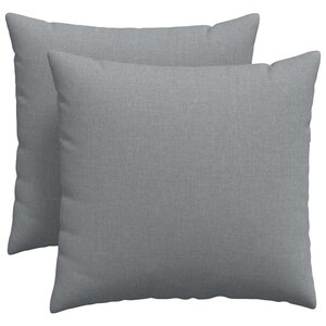vidaXL Coussins de canapé 2 Pièces Gris clair 50 x 50 cm tissu