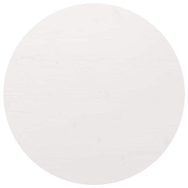 vidaXL Dessus de table rond blanc Ø80x3 cm bois de pin massif