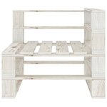 vidaXL Salon de jardin palette 4 Pièces Bois Blanc