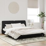 vidaXL Cadre de lit avec lumières LED noir 180x200 cm velours