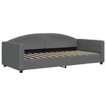 vidaXL Lit de jour avec lit gigogne gris foncé 90x200 cm tissu