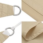 vidaXL Voile de parasol tissu oxford rectangulaire 3 5x4 5 m beige