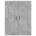 vidaXL Buffet haut Gris béton 69 5x34x180 cm Bois d'ingénierie