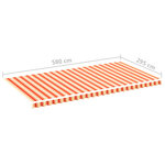 vidaXL Tissu de remplacement pour auvent Jaune et orange 6x3 m