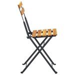 vidaXL Chaises pliables de jardin 2 Pièces Acier et bois d'acacia solide