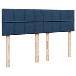 vidaXL Sommier à lattes de lit avec matelas Bleu 140x190 cm Tissu