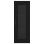 vidaXL Buffet haut Noir 34 5x34x180 cm Bois d'ingénierie