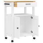 vidaXL Chariot de cuisine MONZA 60x40x90 cm bois massif de pin
