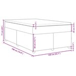 vidaXL Sommier à lattes de lit avec matelas Gris foncé 140x190cm Tissu