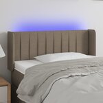 vidaXL Tête de lit à LED Taupe 83x16x78/88 cm Tissu