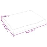 vidaXL Dessus de table marron foncé bois chêne massif traité