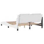 vidaXL Cadre de lit avec lumières LED noir 180x200 cm similicuir