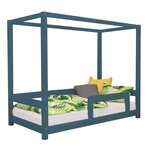 Lit cabane enfant BUNKY 90 x 190 vert pétrole