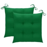 vidaXL Chaises de jardin avec table à thé et coussins Acacia solide