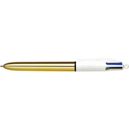 BIC Stylo 4 couleurs Shine corps métallique Or