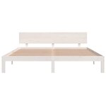 vidaXL Cadre de lit Blanc Bois massif 180x200 cm Super King