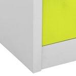 vidaXL Armoires à casiers 2 Pièces Gris clair et vert 90x45x92 5 cm Acier