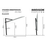 Madison Parasol de balcon Sun Wave 270 x 150 cm Taupe PAC3P015