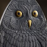 Pièce de monnaie en Argent 2 Dollars g 31.1 (1 oz) Millésime 2024 Marvelous Owls SHORT EARED OWL