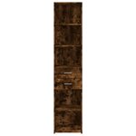 vidaXL Buffet haut chêne fumé 40x42 5x185 cm bois d'ingénierie