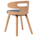 vidaXL Chaises à manger lot de 4 noir bois courbé et similicuir