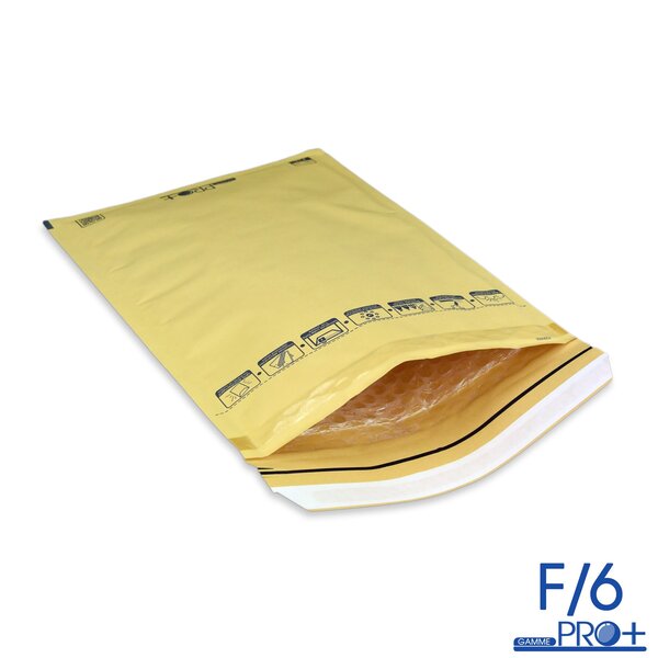 Lot de 10 enveloppes à bulles pro+ marron f/6 format 210x335 mm
