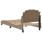 vidaXL Cadre de lit avec tête de lit Cappuccino 90x200 cm Similicuir