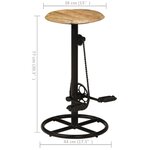 vidaXL Chaises de bar lot de 2 bois de manguier solide