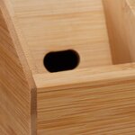 Organiseur de bureau 5 compartiments bloc-note nature bambou 13_0001747