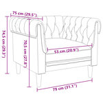 vidaXL Fauteuil Chesterfield marron tissu