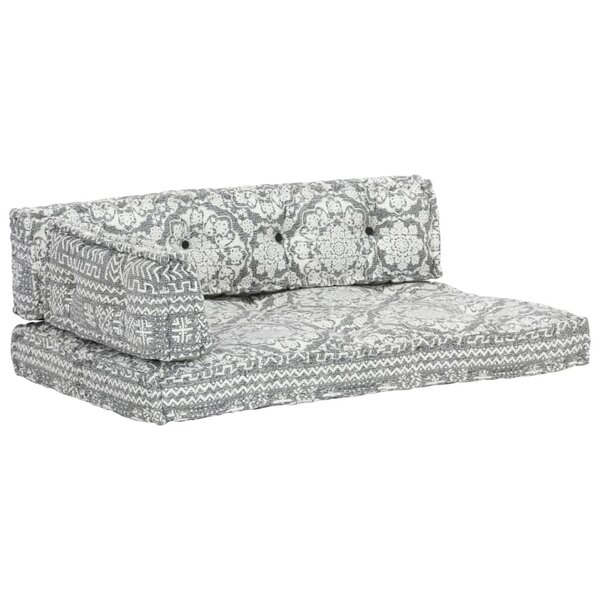 vidaXL Coussin de canapé palette Gris clair Tissu Patchwork