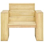 vidaXL Salon de jardin 3 Pièces Bois massif de pin imprégné