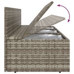 vidaXL Salon de jardin 7 Pièces avec coussins Gris Résine tressée