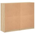 vidaXL Bibliothèque avec portes chêne sonoma 136x37x109 cm