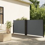 vidaXL Auvent latéral rétractable anthracite 120x1200 cm