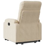 vidaXL Fauteuil inclinable électrique crème tissu microfibre