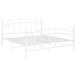 vidaXL Cadre de lit sans matelas blanc métal 160x200 cm