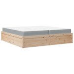 vidaXL Lit avec matelas 200x200 cm bois massif de pin