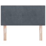 Tête de lit LED vidaXL capitonnée en boutons gris foncé 80 cm en velours
