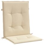 vidaXL Coussins de chaise de jardin à dossier bas lot de 4 beige
