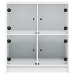 vidaXL Armoire latérale avec portes en verre blanc 68x37x75 5 cm