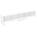 vidaXL Lit surélevé à gabion Acier galvanisé 450x30x60 cm
