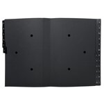 Trieur Rigide Economique Ordonator 24 Compartiments Alphabétiques- 24x34cm - Noir - X 8 - Exacompta